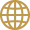 Gold globe icon