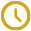 Gold clock icon